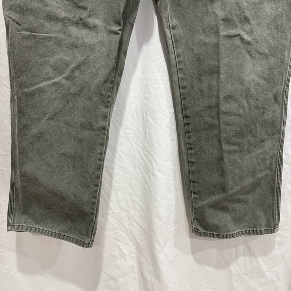 Dickies Carpenter Pants Workwear Olive 36x30 Vintage Utility Heavyweight Cotton - Picture 3 of 11